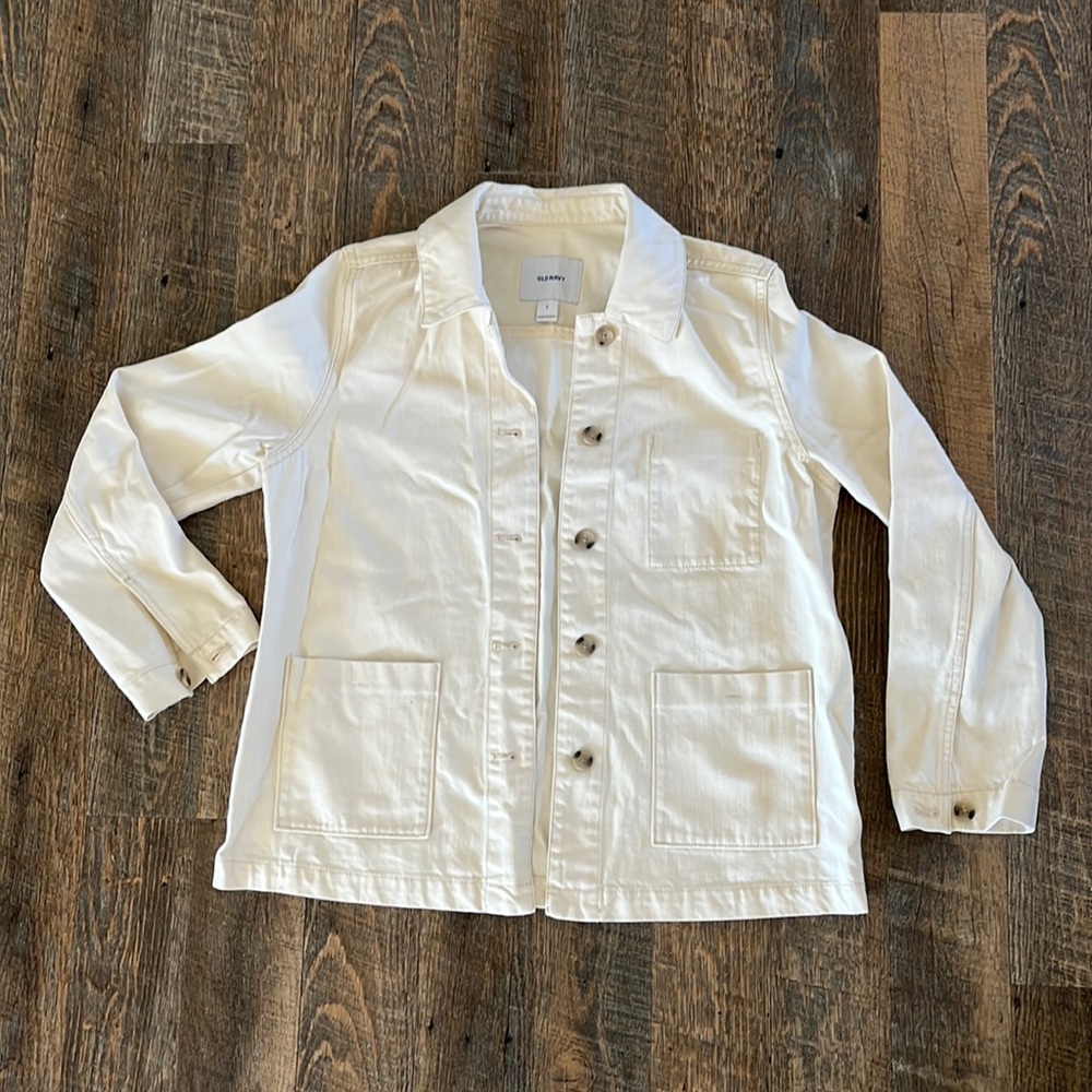 Cream Old Navy chore jacket